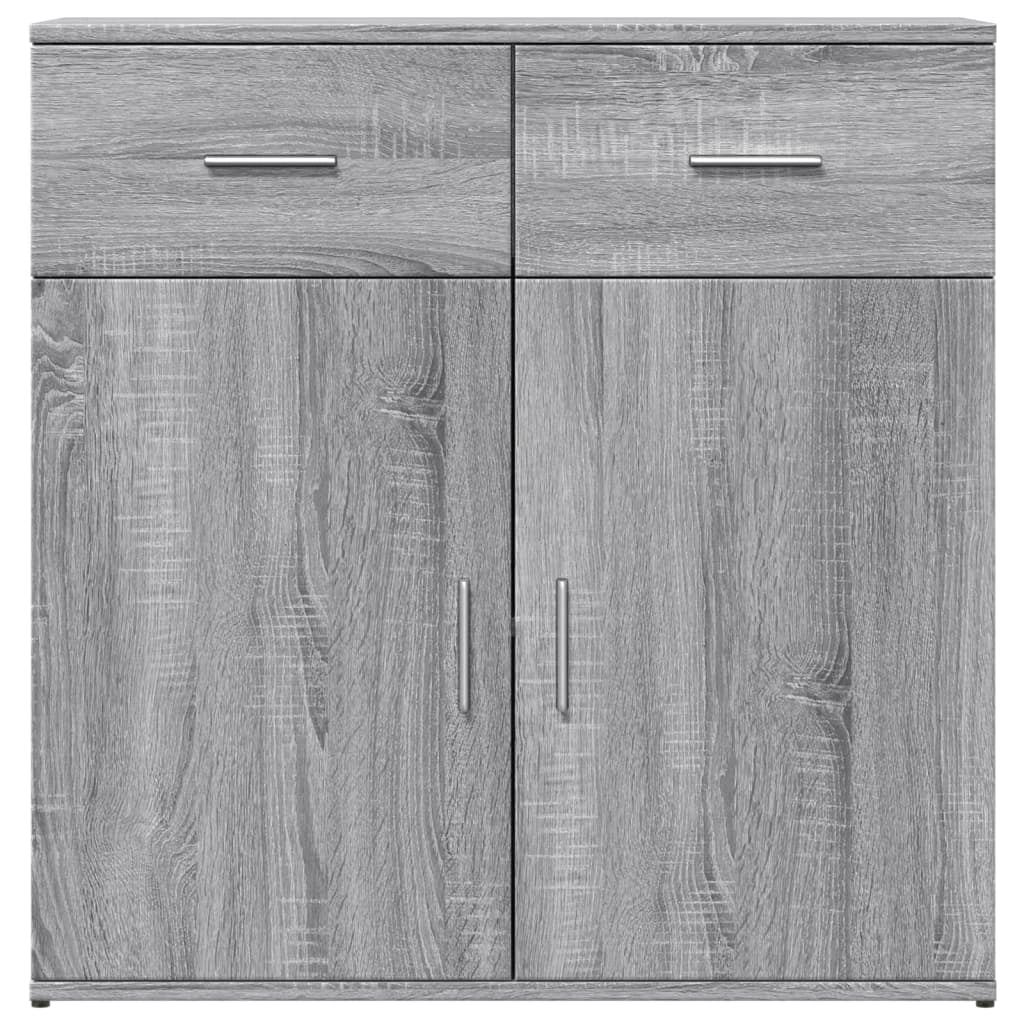 Buffet credenza cassettiera armadio mobile contenitore organizer cucina soggiorno Sonoma 79 x 38 x 80 cm legno ingegnerizzato grigio 02_0036526