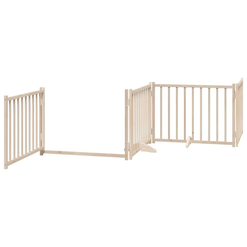 Cancello per Cani Porta Pieghevole 12 Pannelli 960 cm in Pioppo CFW2750723