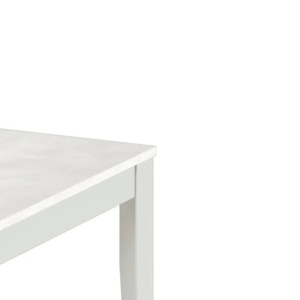 Tavolo da pranzo allungabile effetto cemento bianco Moon 130-290x80 cm fino a 12 posti Made in Italy | Duzzle