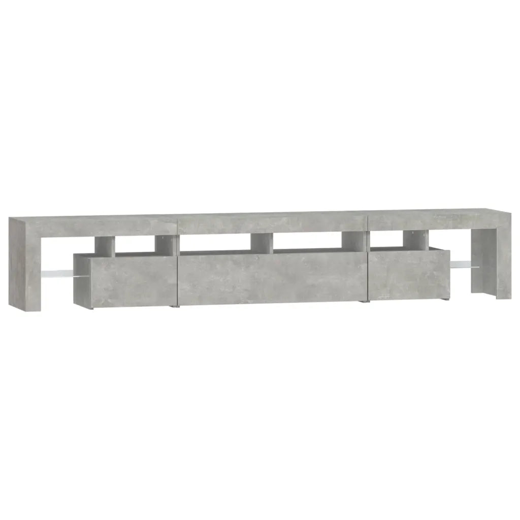 Mobile Porta TV con Luci LED Grigio Cemento 230x36,5x40 cm 3152789