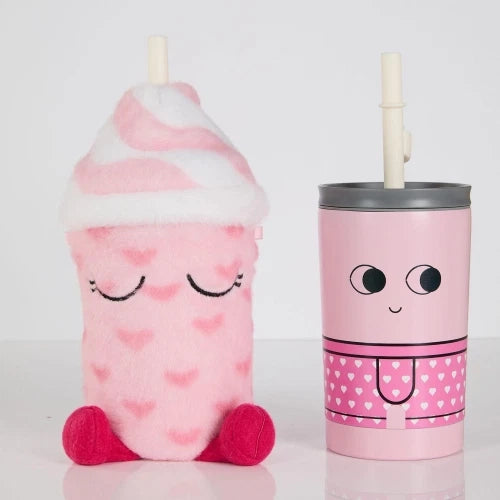 Fuzzie Lulu - Tazza termica con coperchio in peluche 360 ml