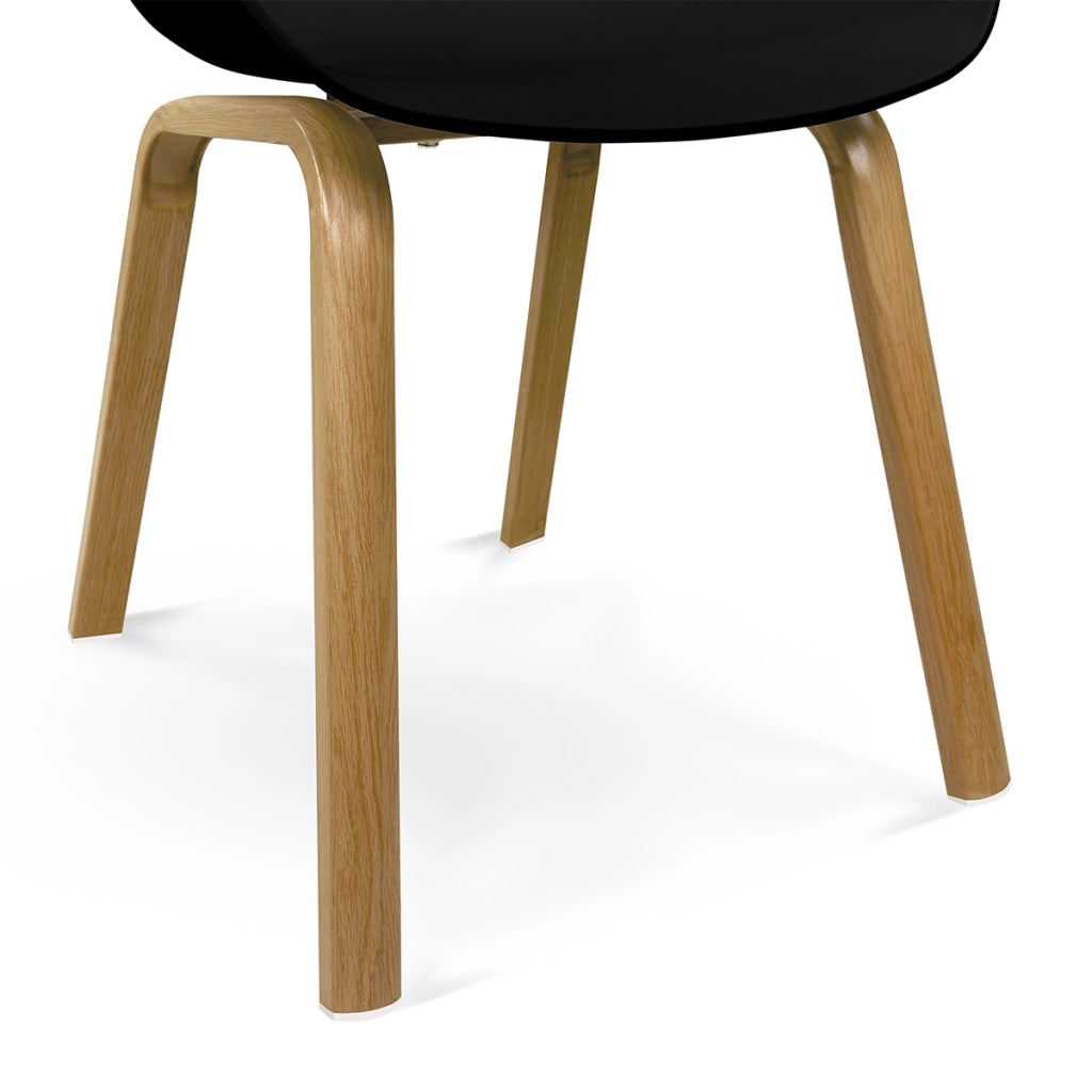 Sedia da pranzo nera, poltrona in stile scandinavo - Dorina (2 pz) - SD10DOPL