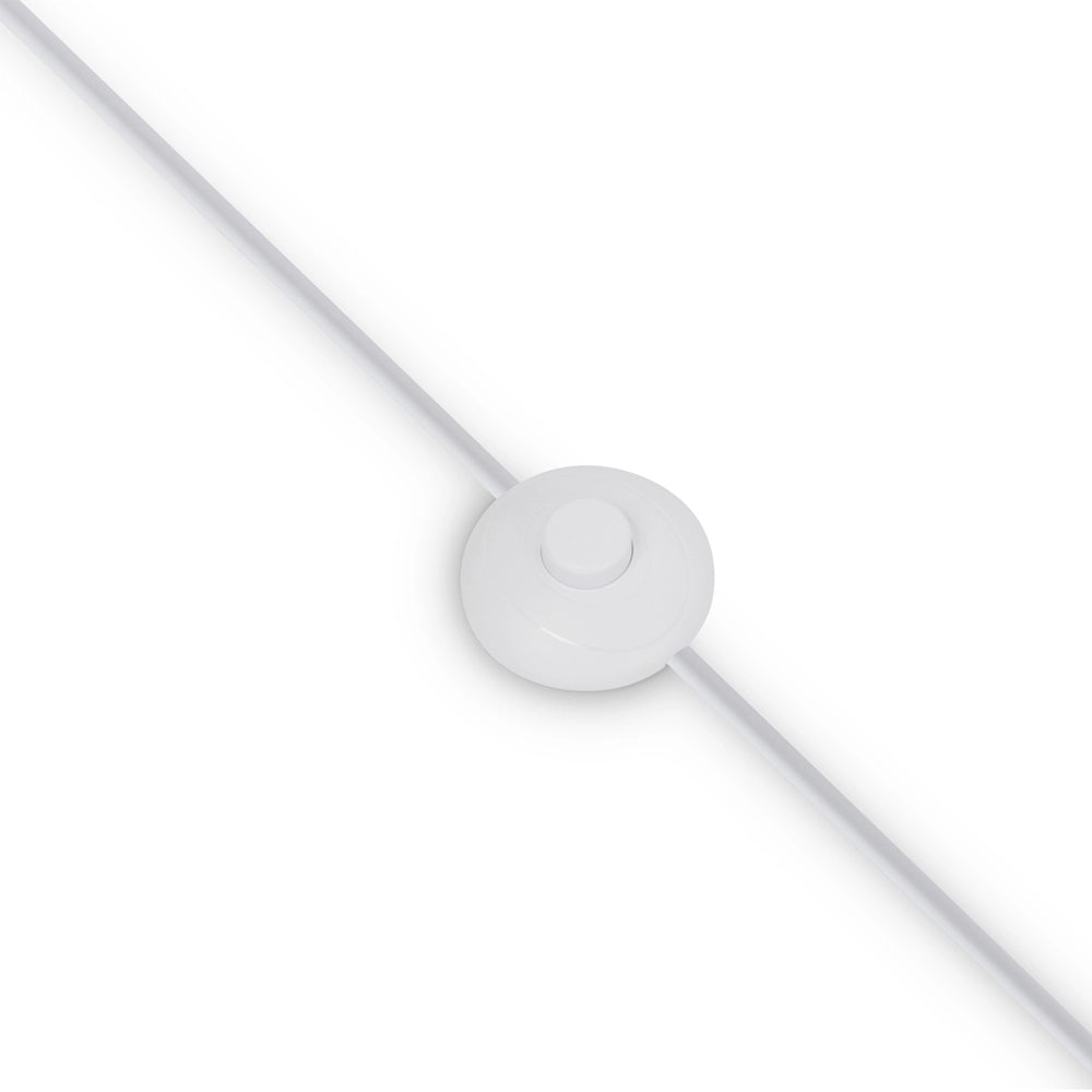 Maytoni Lampada da terra moderna Calvin 1 luce E27 bianco metallo cotone