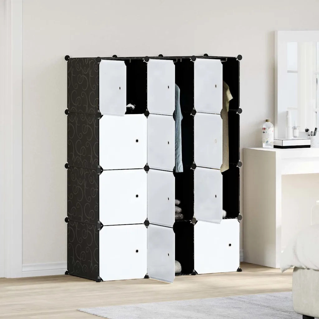 Organizzatore Portaoggetti con 12 Cubi e Aste per Appendere PP CFW1004433
