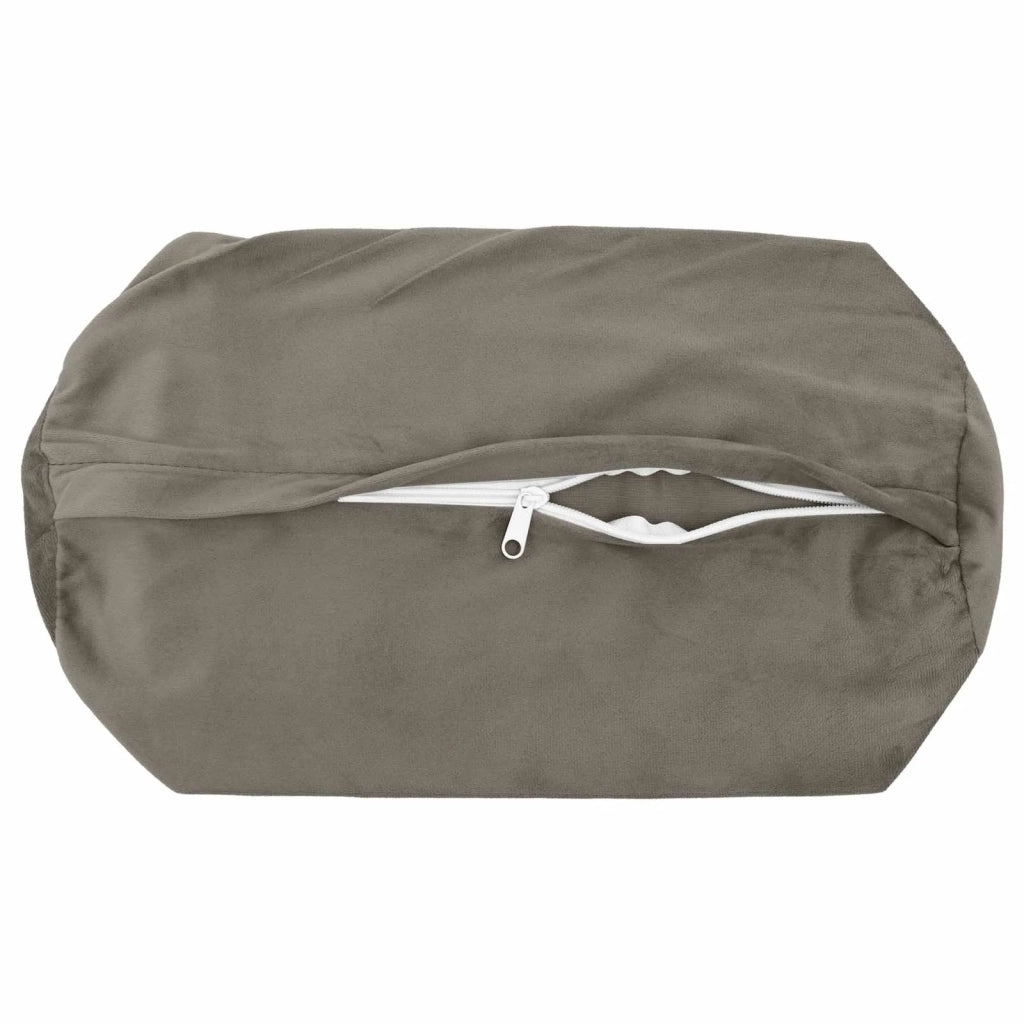 Cuscino con cuscino HEERLEN 6 pz Grigio Chiaro Velluto 929988