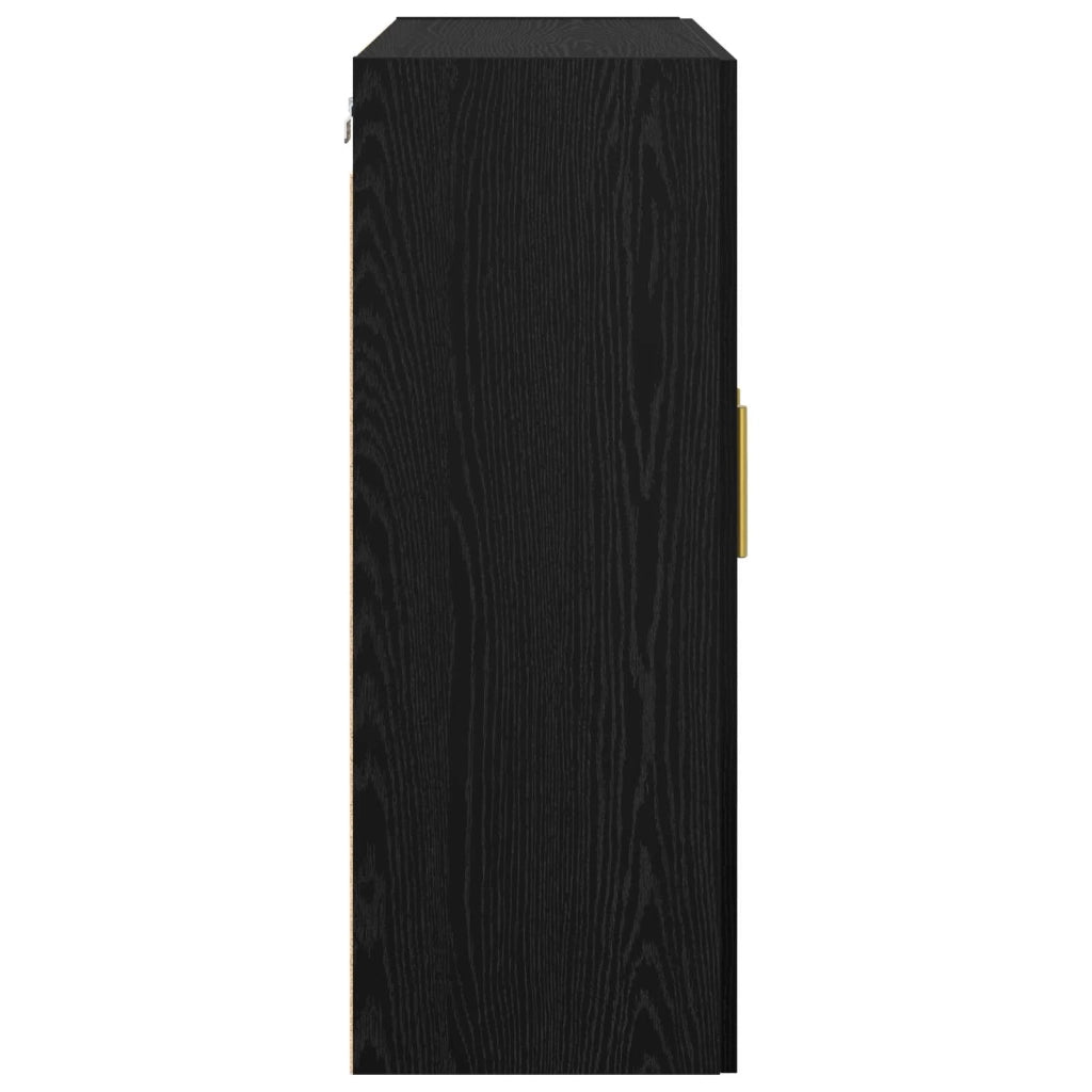 Mobiletto a muro 2 pcs Rovere Nero 69,5 x 34 x 90 cm 3394514
