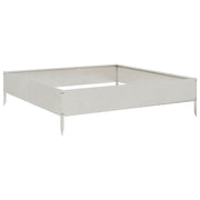 Fioriera | Cassetta per fiori | Vaso Rialzata da Giardino 100x100x26 cm in Acciaio Inox