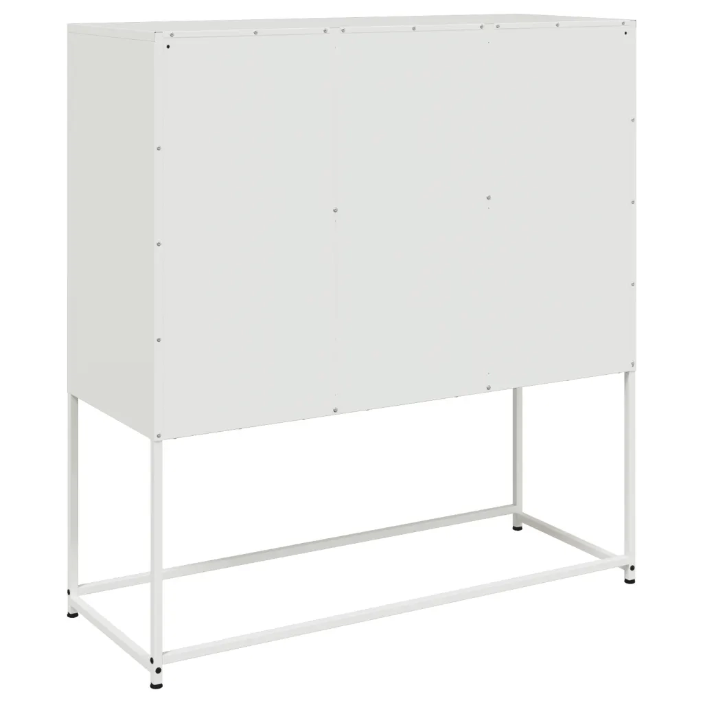 Credenza | Madia | Buffet da pranzo | Armadio da pranzo Bianca 100,5x39x107 cm in Acciaio
