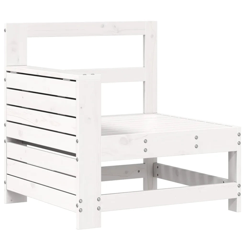 Set Salotto da Giardino 5 pz Bianco in Legno Massello di Pino 3250485