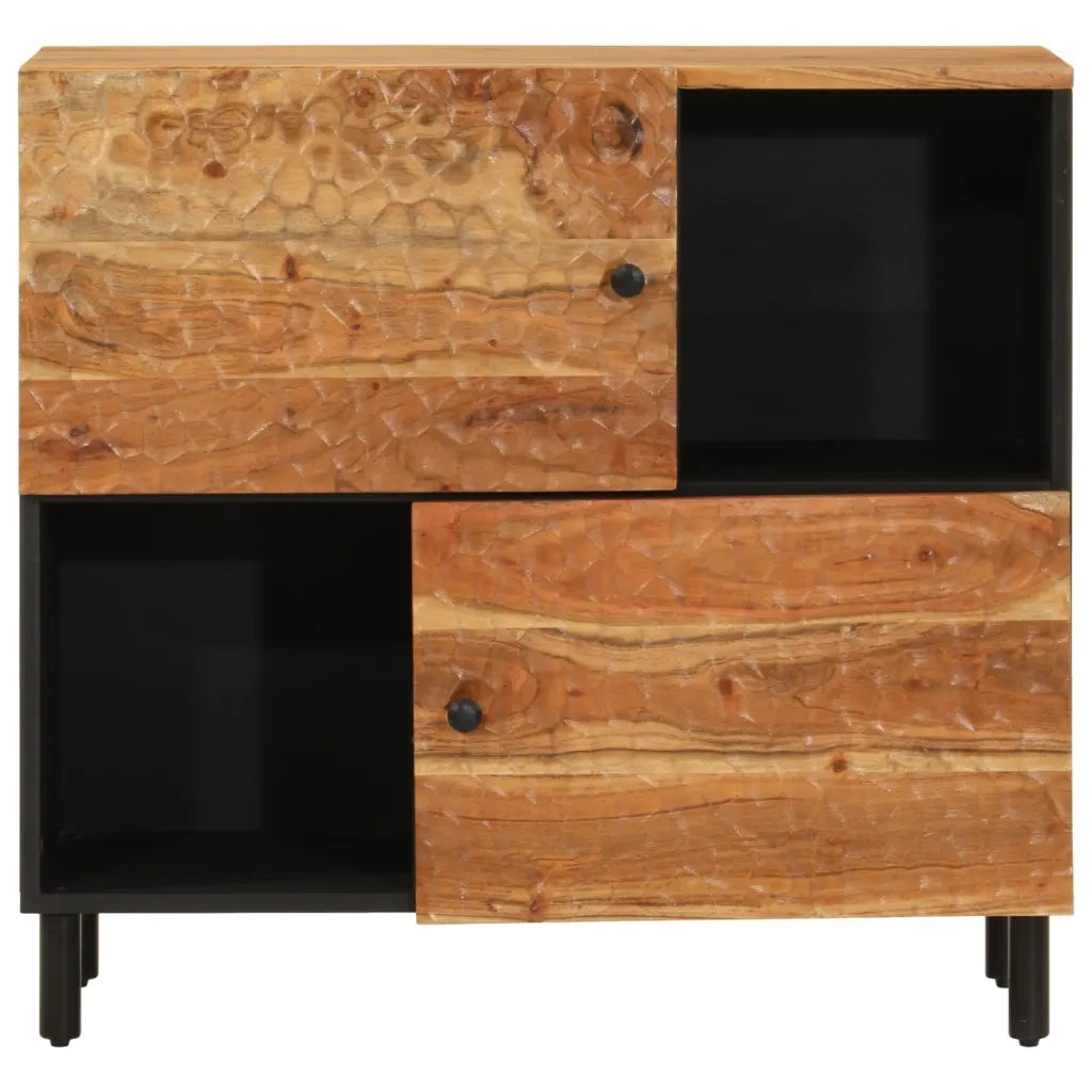 Credenza | Madia | Buffet da pranzo | Armadio da pranzo 80x33x75 cm in Legno Massello di Acacia