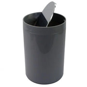 Trade Shop - Pattumiera Cestino Secchio Rifiuti Grigio Arredo Bagno Coperchio Basculante 79897 -