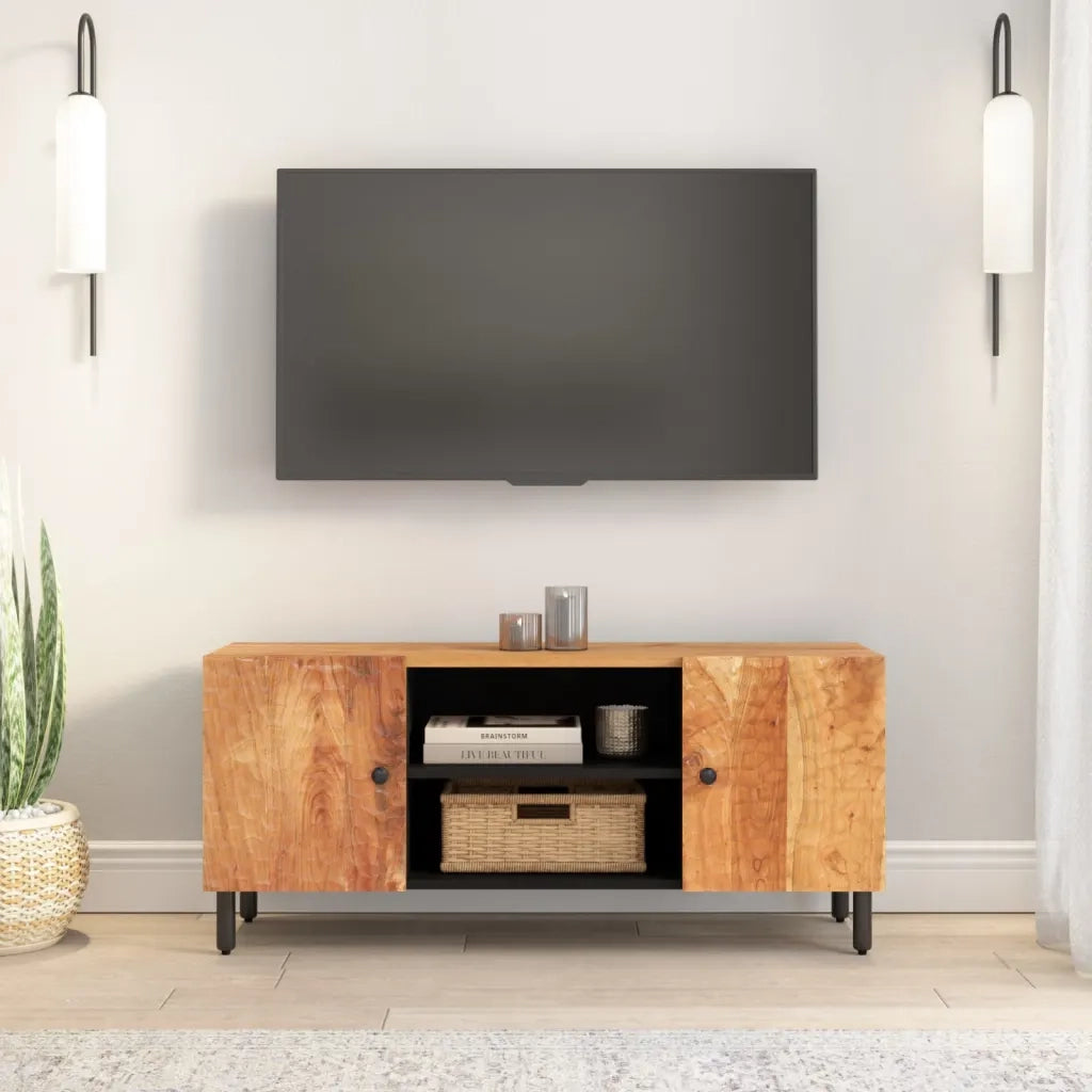 Mobile Porta TV 105x33x46 cm in Legno Massello di Acacia 356855