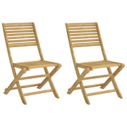Sedie Giardino Pieghevoli 2 pz | Sedie da Esterno 48,5x61,5x87 cm Massello Acacia