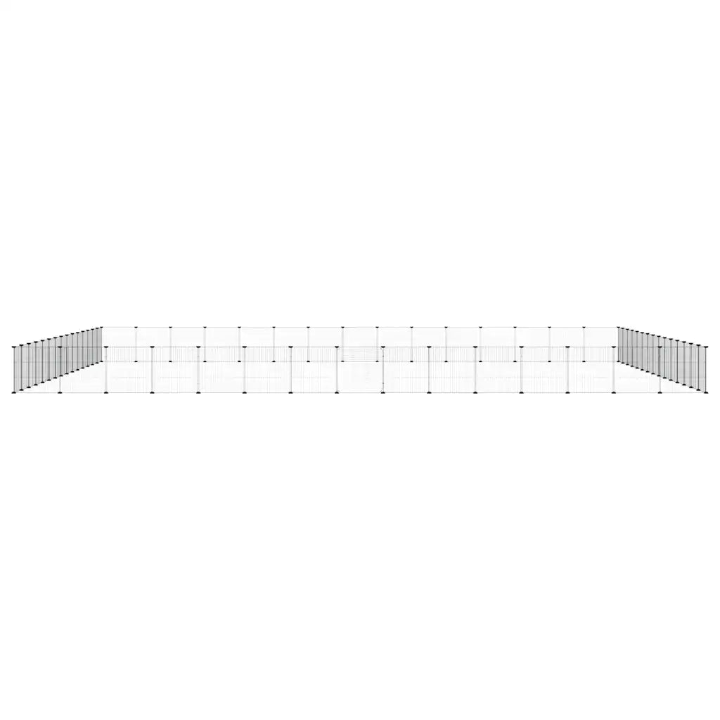 Gabbia per Animali 60 Pannelli con Porta Nera 35x35 cm Acciaio 3114030
