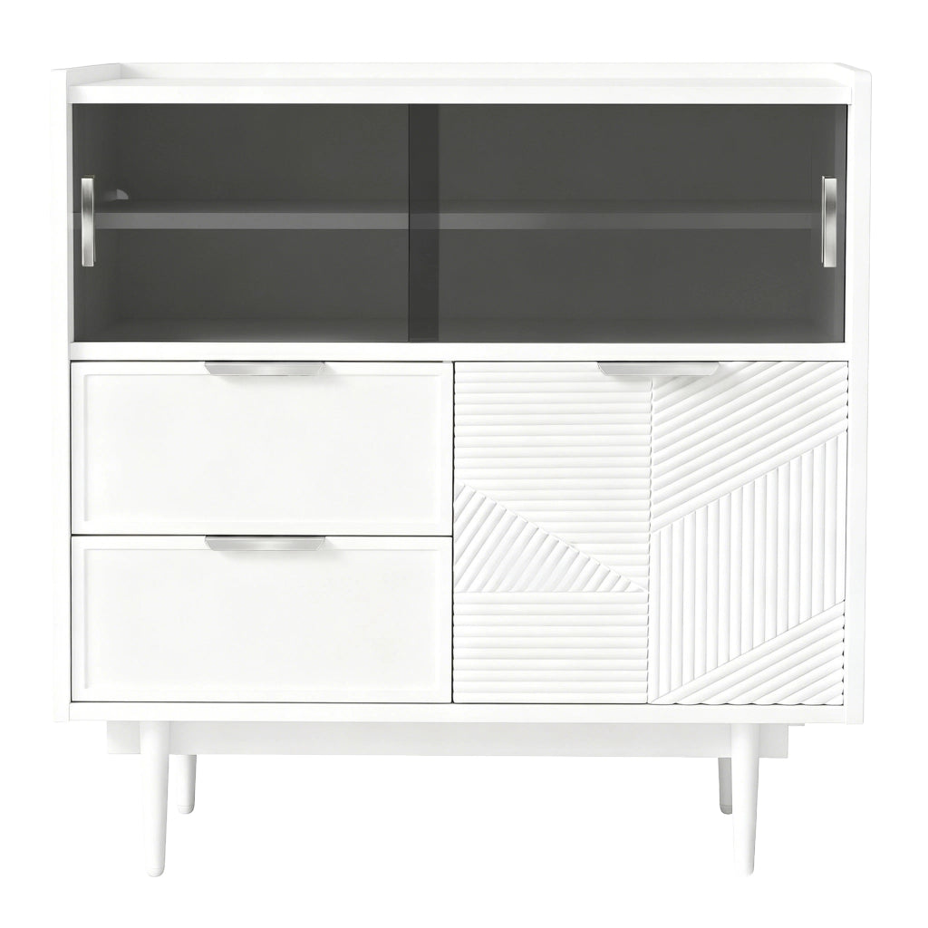 Mobile contenitore da bagno o sideboard con striscia luminosa, larghezza 80 cm, porta in vetro