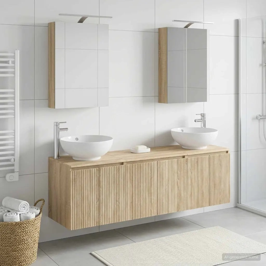 Set di Armadi da Bagno 5 pcs Rovere Sonoma Legno ingegnerizzato 3406473