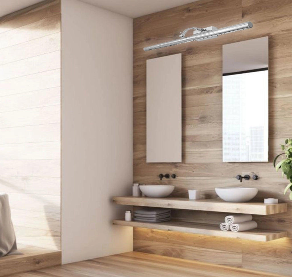 Lampada Da Parete Da Bagno Led Sopra Specchio 9w 70cm APP366-1W Cromo