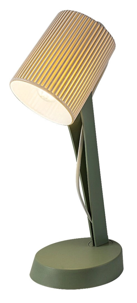 Lampada da tavolo verde bianco E14 Rabalux Solvet