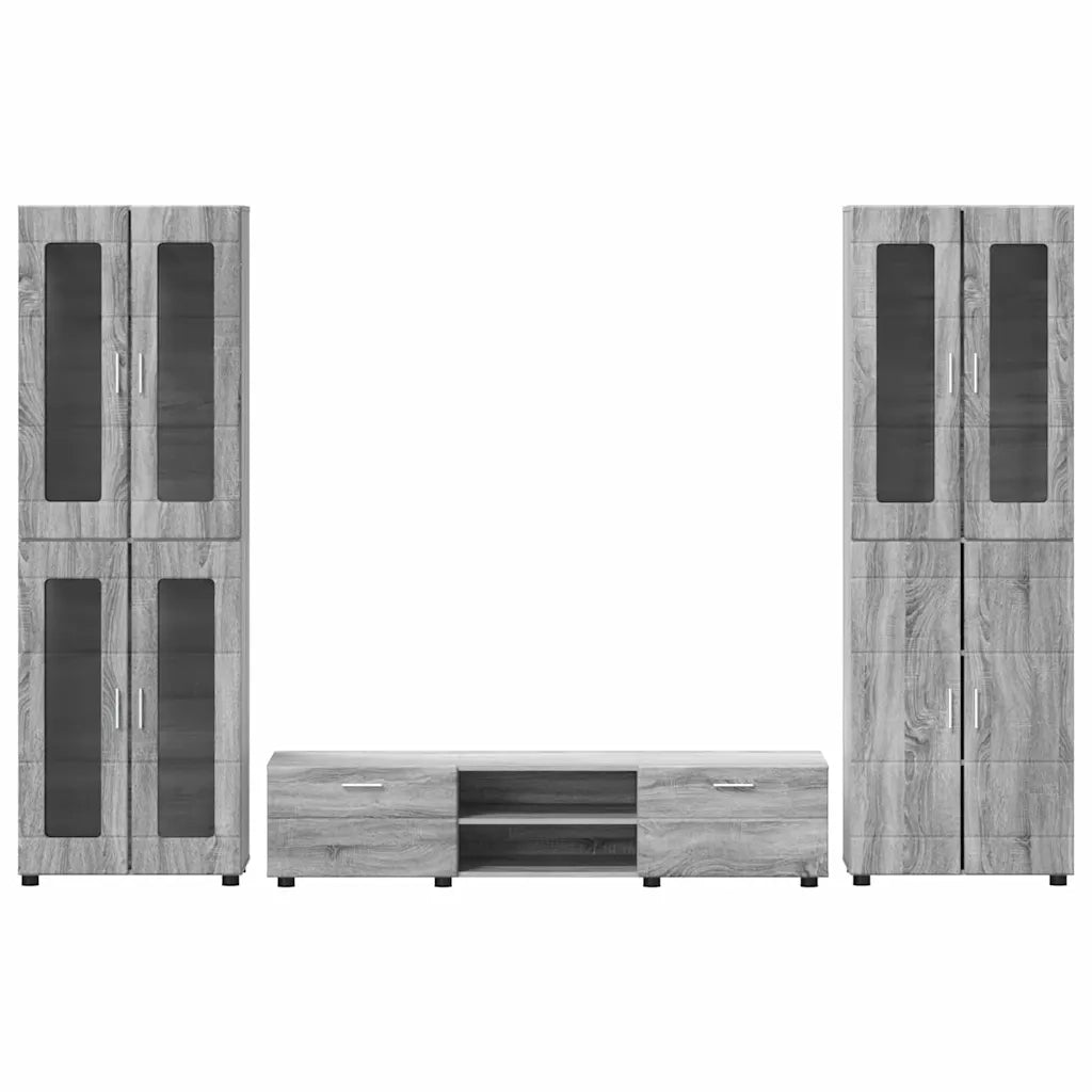 Set mobile TV FLORIN 3 pcs Grigio Sonoma Legno multistrato 3398010