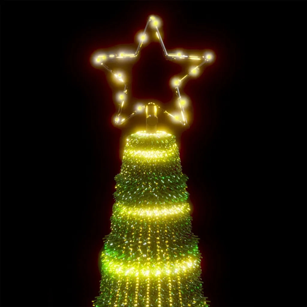 Albero di Natale | Decorazioni natalizie a LED 475 LED Bianco Caldo 247 cm