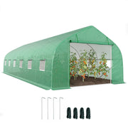 Serra da Giardino a Tunnel 8x3x2m ¨C Zephmum ¨C PE e Acciaio, Verde