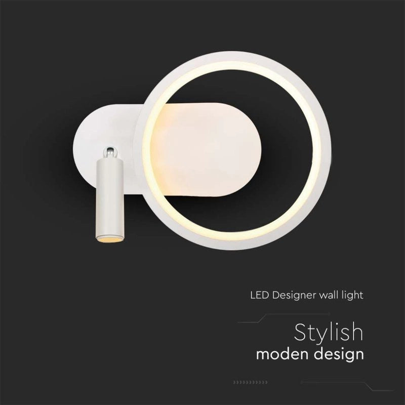 Applique Lampada LED da Muro 14W 250*100*180mm in Metallo Colore Bianco 3000K SKU-14983