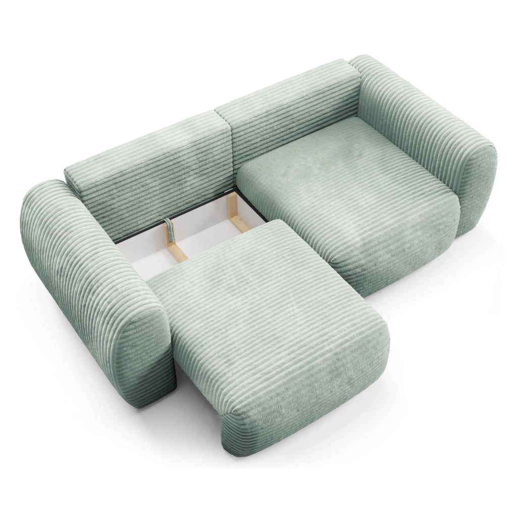 Golgi, Divano Letto 2 Posti Contenitore, 266x121 cm Verde Chiaro