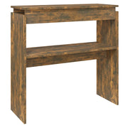 Tavolino Consolle | Tavolo d'Ingresso Rovere Fumo 80x30x80 cm in Legno Multistrato