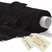 Stoffa in cotone per metro 1Mx160cm 145 g/m² - stoffa per cucire per metro - stoffa per mobili - stoffa in tela - stoffa per tende - stoffa in molton, nero