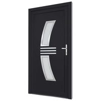 Porta Ingresso Antracite 88x200 cm in PVC 3187936