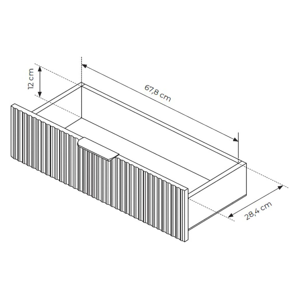 Madia Halilomo, Credenza 3 Cassetti, 138x38x81h cm Nero