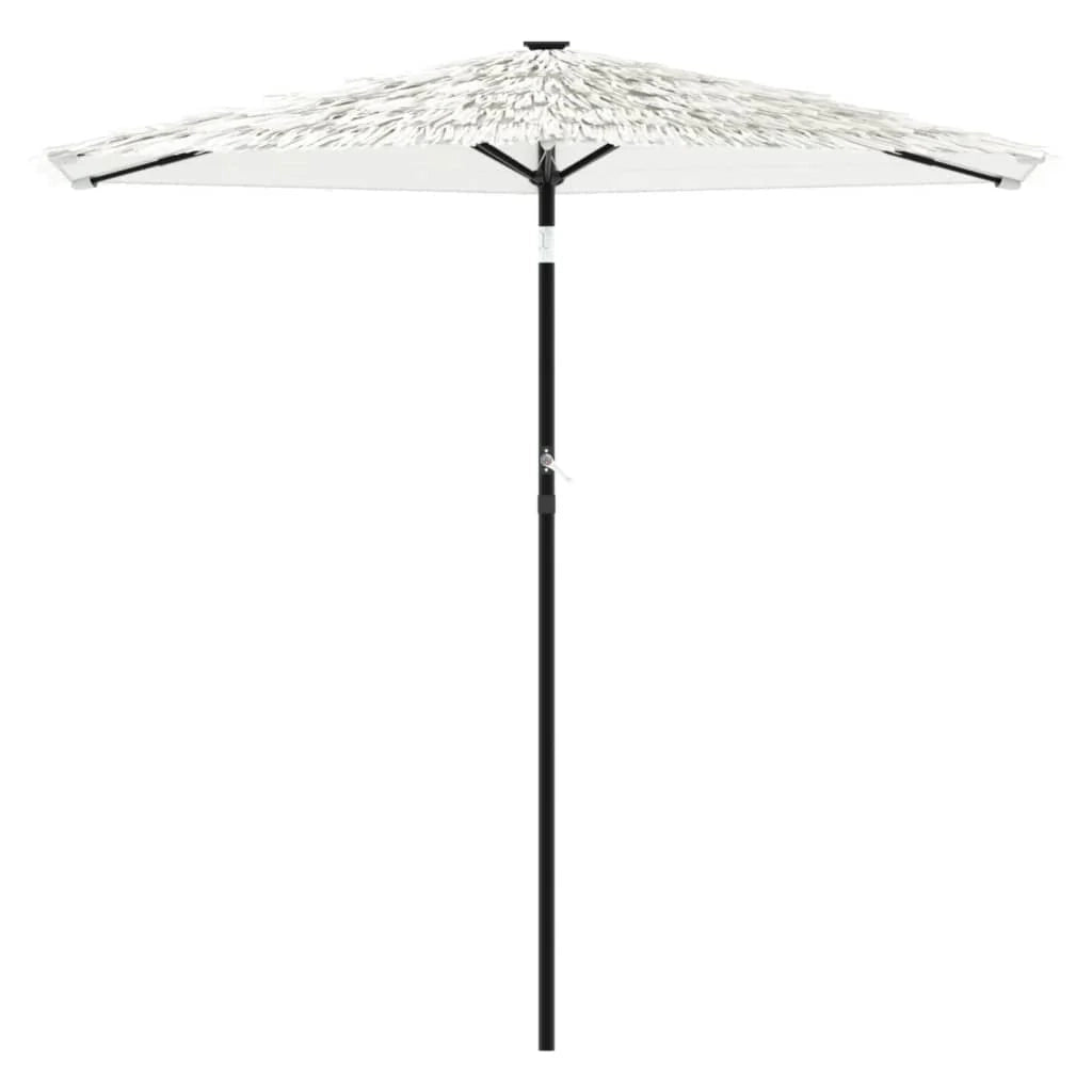 Ombrellone da giardino quadrato con palo robusto 268 x 268 x 226 cm protezione UV finitura moderna in poliestere bianco 02_0056399