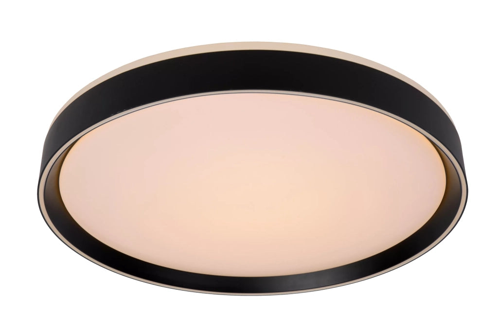 Plafoniera LED Lucide Nuria 50 cm 36W nera tonda dimmerabile