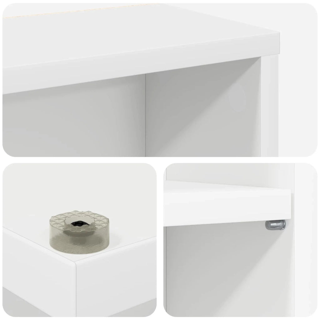 Mobile per CD 2 pz Bianco 33 x 23,5 x 97,5 cm 8012691