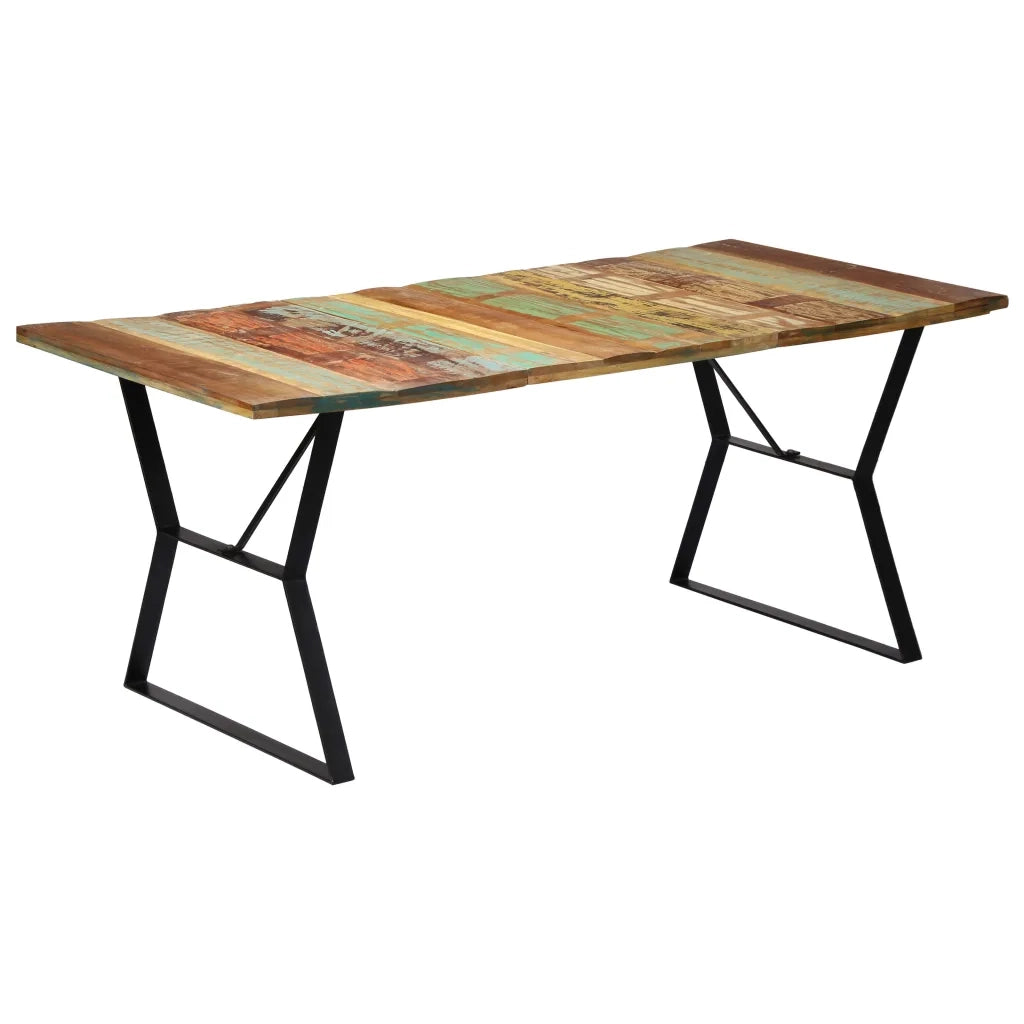 Tavolo da Pranzo 180x90x76 cm in Legno Massello di Recupero 247946