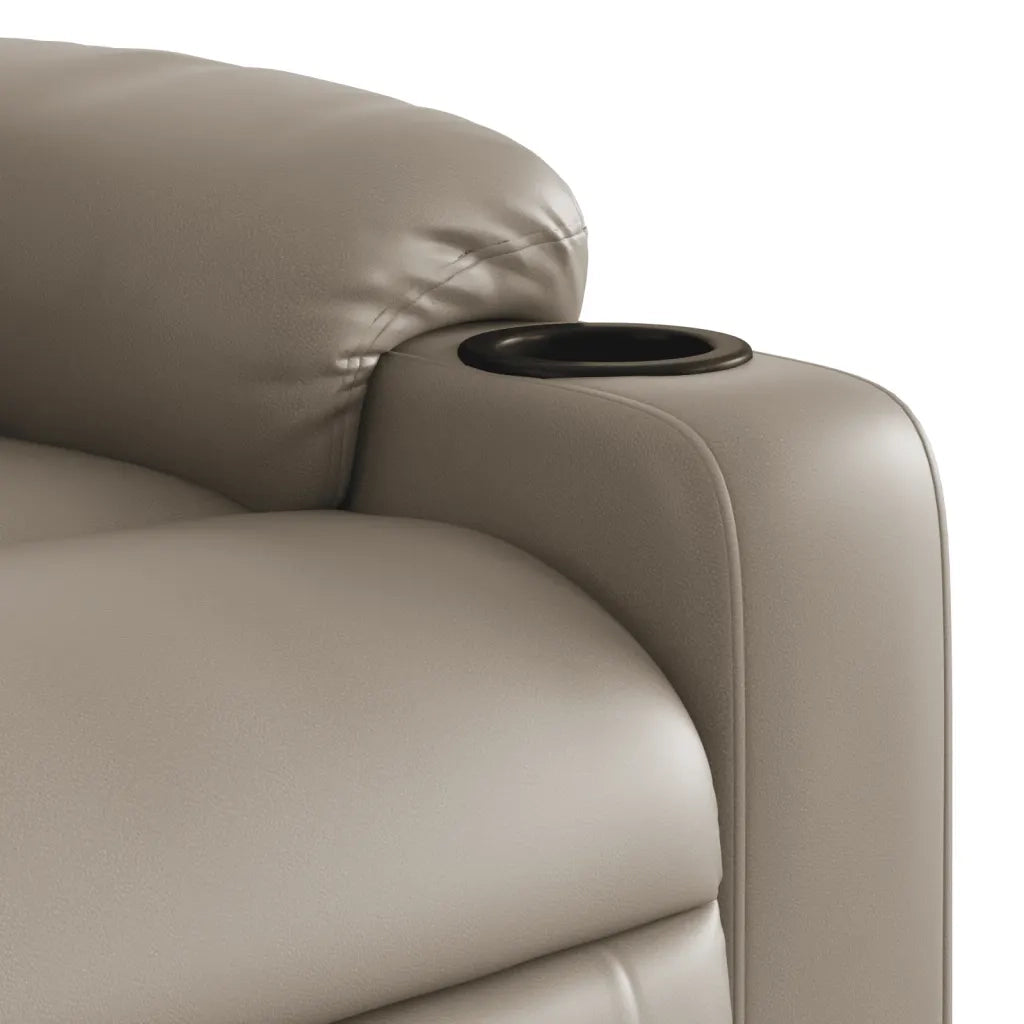 Poltrona Massaggiante | Sedia Relax Reclinabile cappuccino in Similpelle