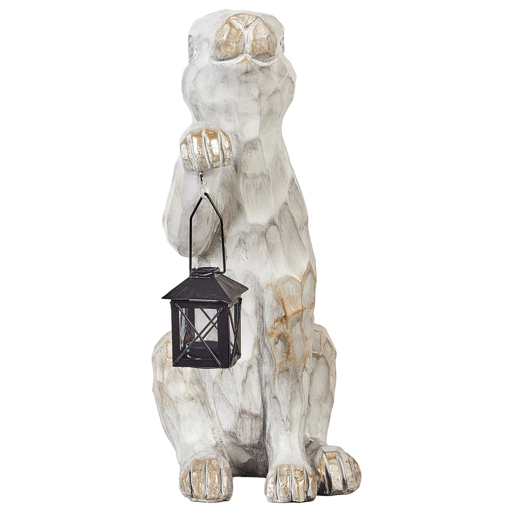 Statuetta decorativa Bianca MgO 37 cm Coniglietto di Pasqua Decorazione per interni esterni Soggiorno