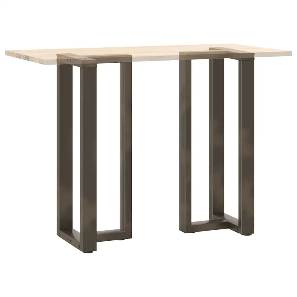 vidaXL Gambe per tavolo da bar a forma di T 2 pz nere 50x35x(100-101) cm in acciaio