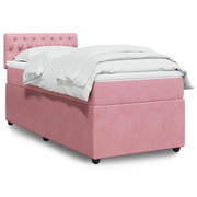 Giroletto a Molle con Materasso Rosa 90x200 cm in Velluto 3287649
