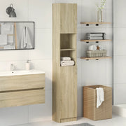 Mobile da Bagno Rovere Sonoma 32x25,5x190 cm Legno Multistrato
