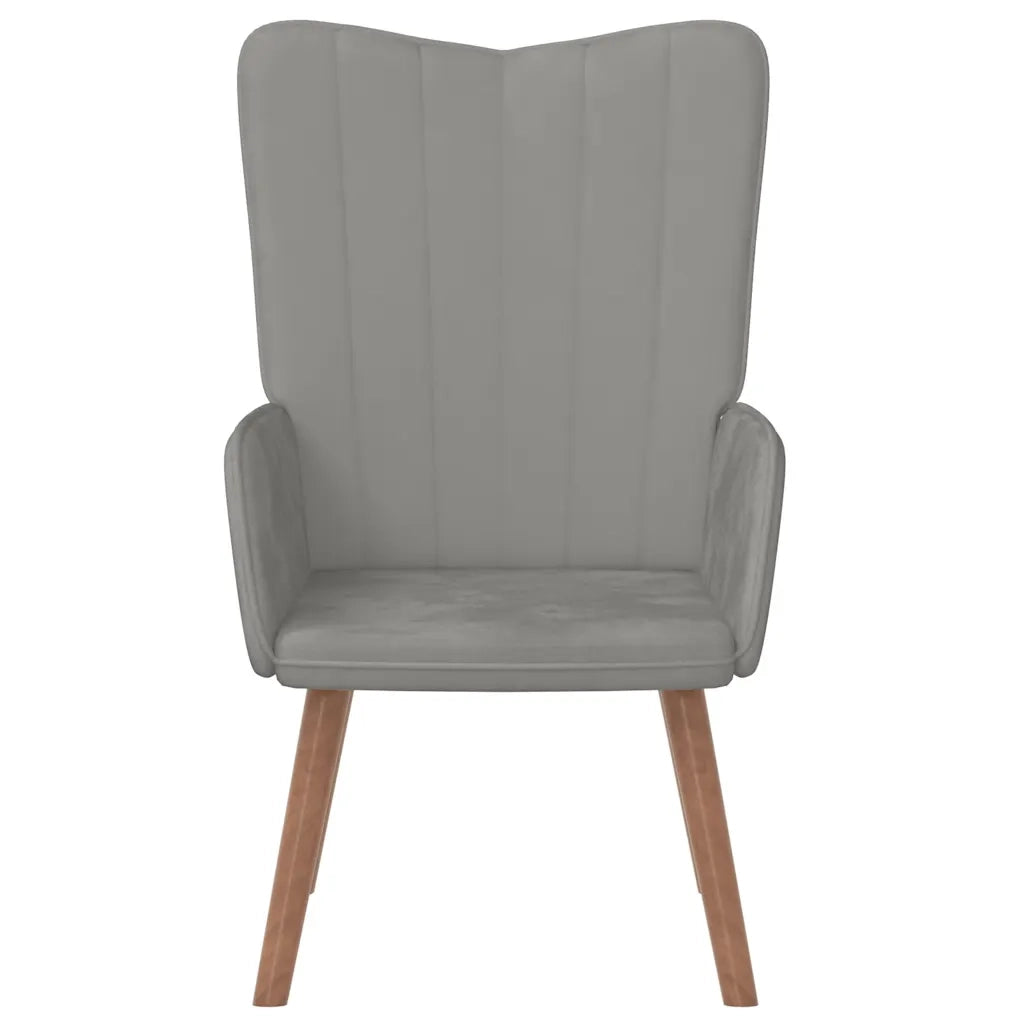 Poltrona Relax Grigio Chiaro in Velluto cod mxl 63607