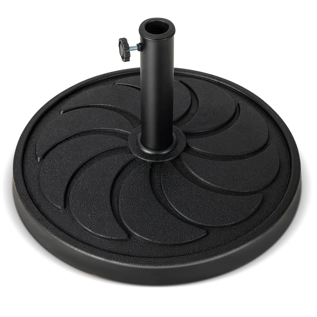 Base per ombrellone rotonda 54 x 34,5 cm confezione da 1 sicurezza ottimale ambiente esterno resina nera 20_0020781