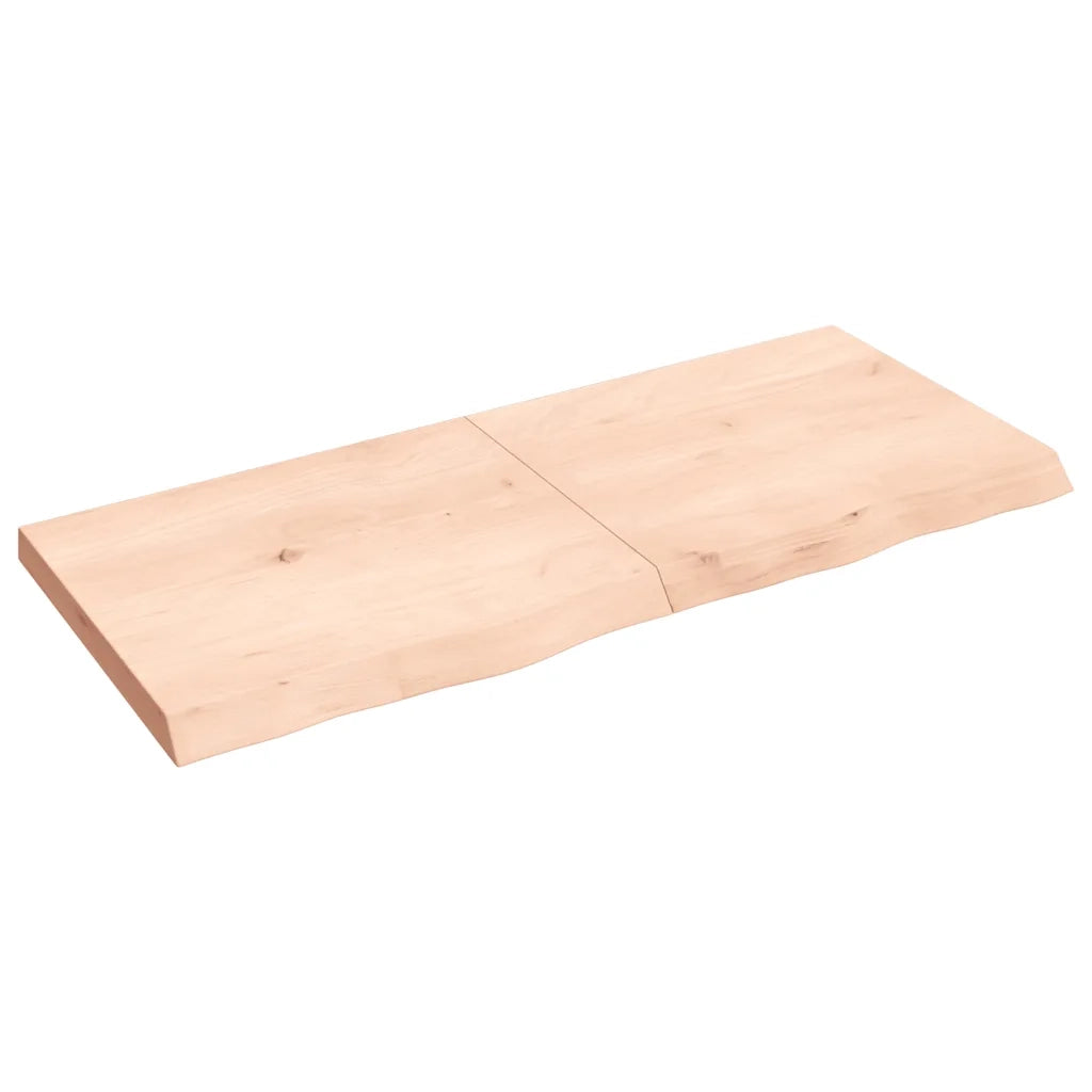 Ripiano a Parete 140x60x(2-6) cm Massello Rovere Non Trattatocod mxl 95701