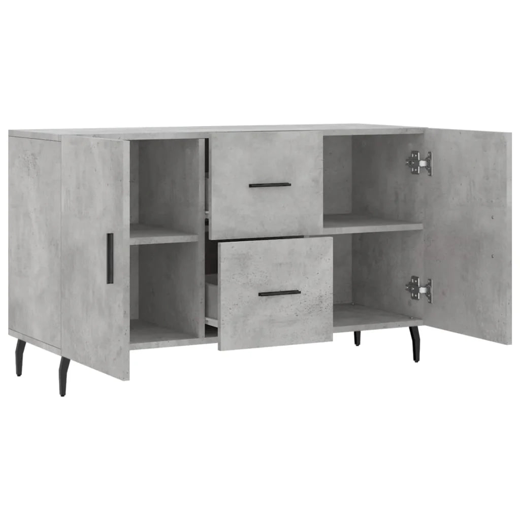 Buffet credenza cassettiera armadio mobile contenitore organizer per cucina soggiorno salotto 100 x 36 x 60 cm legno ingegnerizzato grigio 02_0031832