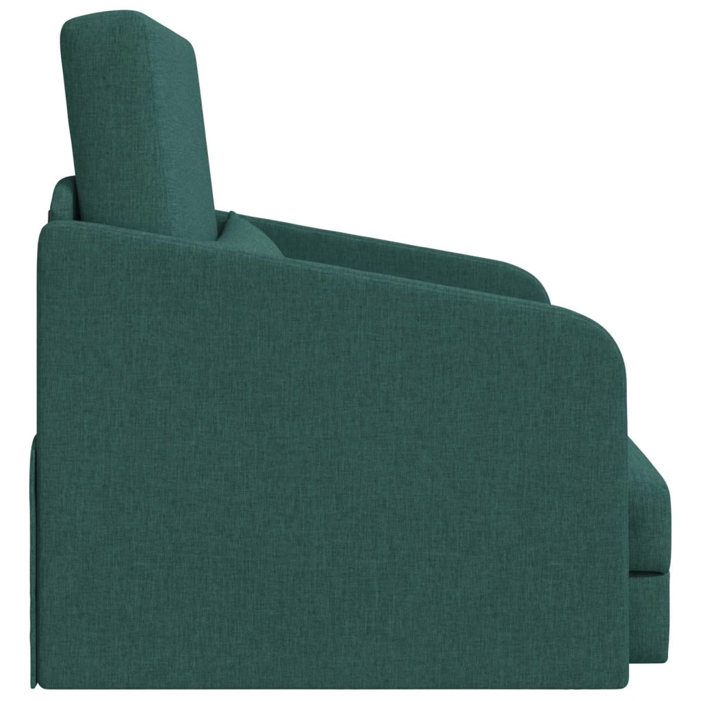 Divano letto | Sof¨¤ letto | Letto singolo Verde Scuro 65 x 80 x 83 cm Tessuto