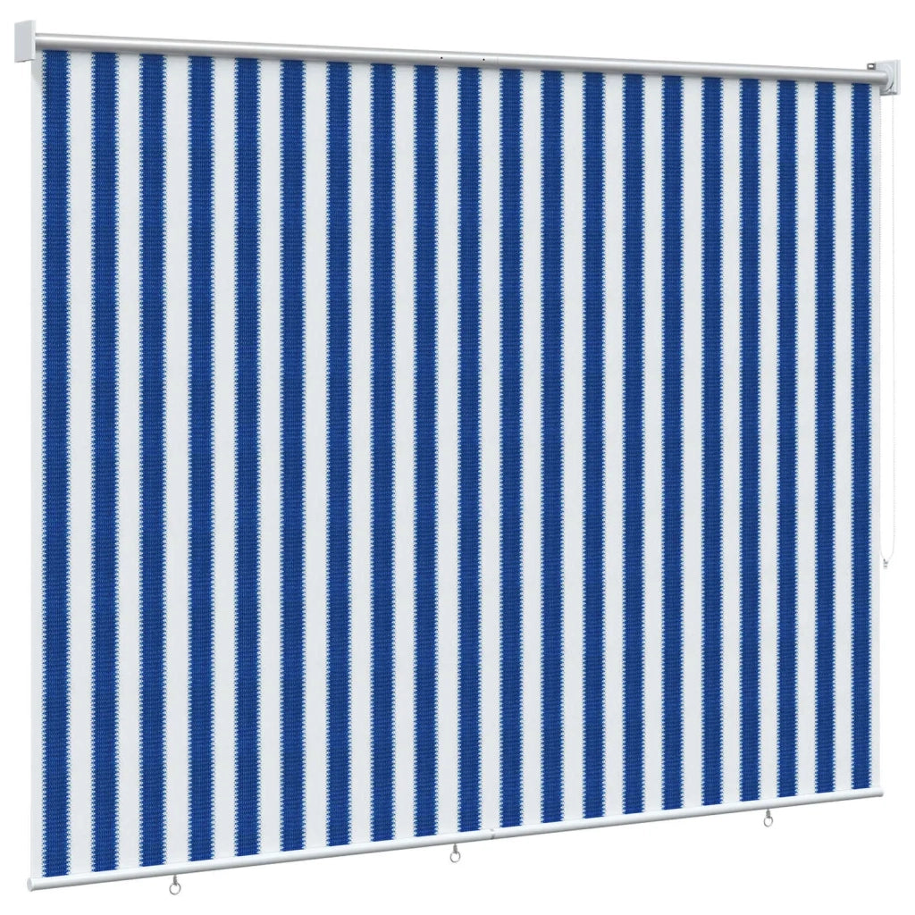 Tenda a Rullo Esterno Blocco UV 90% Strisce Blu e Bianche HDPE 42035977