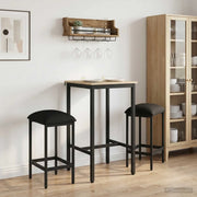 Sgabello da bar 2 pcs Nero 40 x 32 x 74 cm Legno ingegnerizzato 8006174