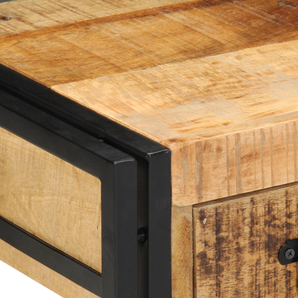 Tavolino  40x40x50 cm in legno massello di mango grezzo