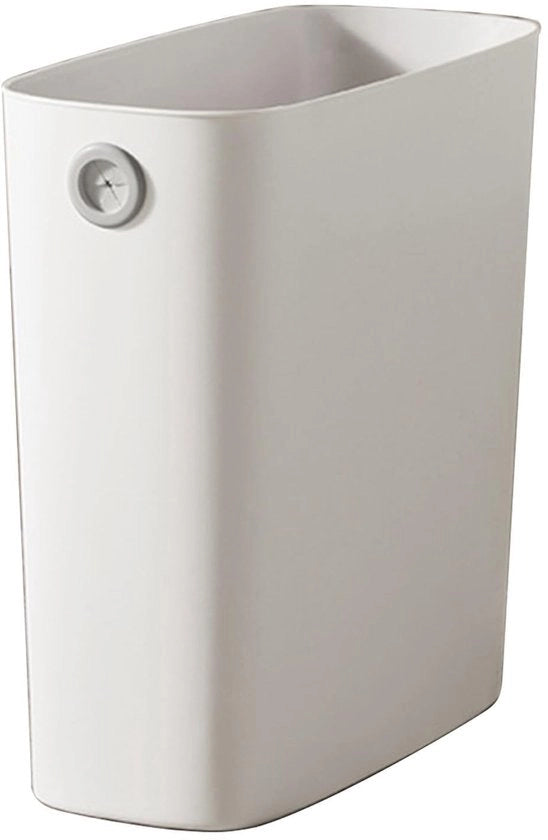 Contenitore di rifiuti ultradurissimo - Piccola dimensione - Adatto per spazi stretti - Bianco - Contenitore da bagno - Adatto per ufficio e camera da letto