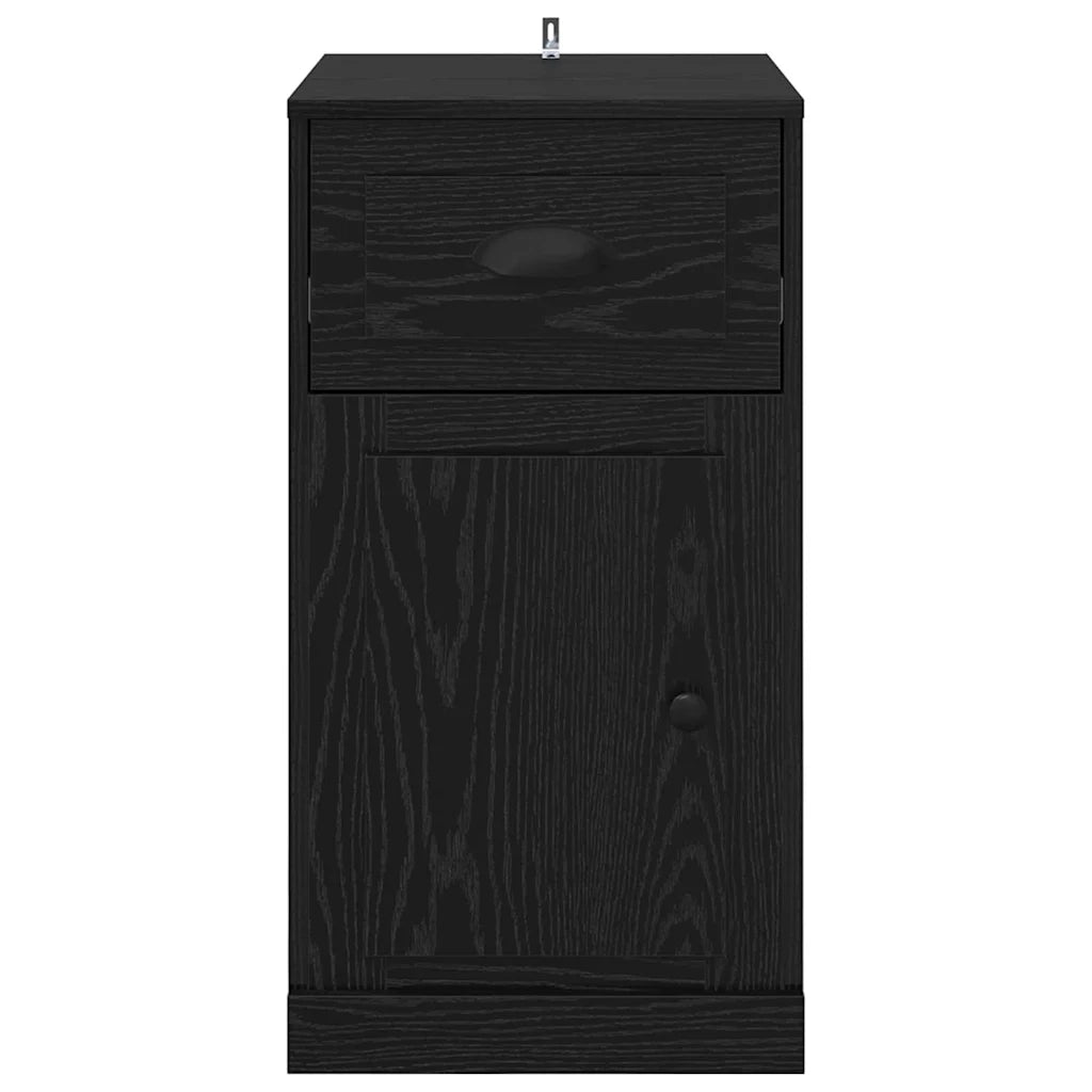 Mobile laterale Rovere Nero 40 x 50 x 75 cm Legno multistrato 881449